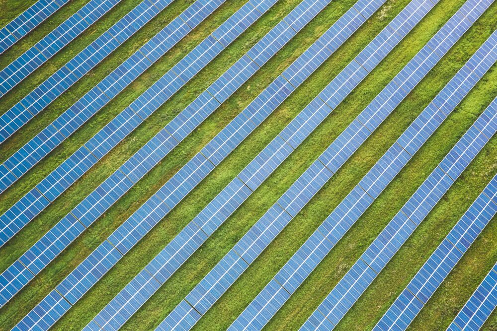 Environmental consultancy | A scenic view of a solar panel array.